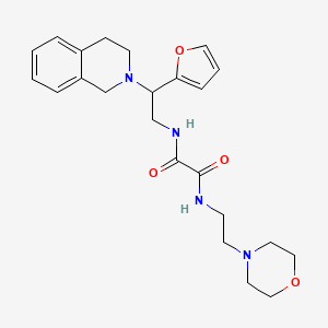 molecular formula C23H30N4O4 B2848805 N-[2-(furan-2-yl)-2-(1,2,3,4-tetrahydroisoquinolin-2-yl)ethyl]-N'-[2-(morpholin-4-yl)ethyl]ethanediamide CAS No. 903258-89-9