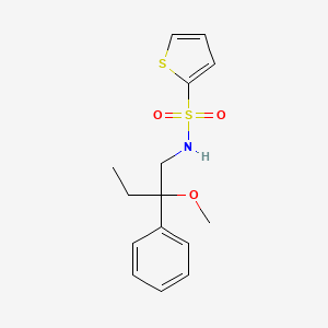 molecular formula C15H19NO3S2 B2848806 N-(2-methoxy-2-phenylbutyl)thiophene-2-sulfonamide CAS No. 1797339-79-7