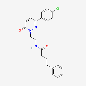 molecular formula C22H22ClN3O2 B2848811 N-(2-(3-(4-chlorophenyl)-6-oxopyridazin-1(6H)-yl)ethyl)-4-phenylbutanamide CAS No. 921532-01-6