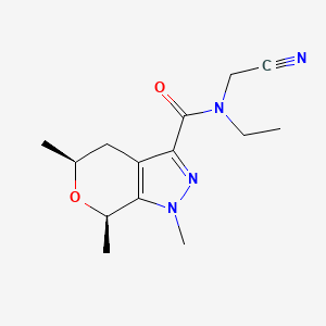B2848829 (5S,7R)-N-(Cyanomethyl)-N-ethyl-1,5,7-trimethyl-5,7-dihydro-4H-pyrano[3,4-c]pyrazole-3-carboxamide CAS No. 2418596-34-4