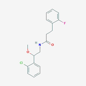 molecular formula C18H19ClFNO2 B2848855 N-(2-(2-chlorophenyl)-2-methoxyethyl)-3-(2-fluorophenyl)propanamide CAS No. 1705098-49-2