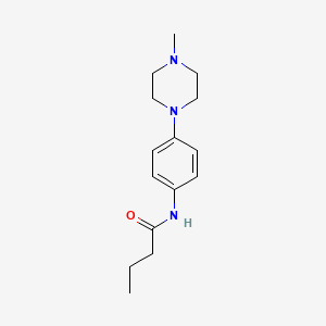 molecular formula C15H23N3O B2848859 N-[4-(4-methylpiperazin-1-yl)phenyl]butanamide CAS No. 477853-83-1