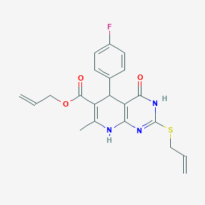 Allyl 2-(allylthio)-5-(4-fluorophenyl)-7-methyl-4-oxo-3,4,5,8-tetrahydropyrido[2,3-d]pyrimidine-6-carboxylate