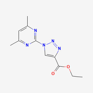 molecular formula C11H13N5O2 B2848862 ethyl 1-(4,6-dimethyl-2-pyrimidinyl)-1H-1,2,3-triazole-4-carboxylate CAS No. 860784-44-7