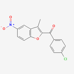 (4-Chlorophenyl)(3-methyl-5-nitro-1-benzofuran-2-yl)methanone