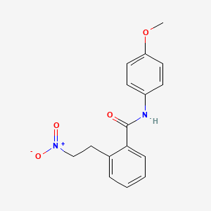 molecular formula C16H16N2O4 B2848865 N-(4-methoxyphenyl)-2-(2-nitroethyl)benzamide CAS No. 321432-71-7
