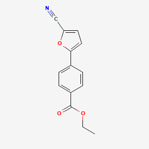molecular formula C14H11NO3 B2848869 Ethyl 4-(5-cyano-2-furyl)benzoate CAS No. 57666-76-9