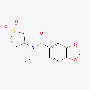 N-(1,1-dioxo-1lambda6-thiolan-3-yl)-N-ethyl-2H-1,3-benzodioxole-5-carboxamide