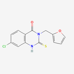 7-Chloro-3-(furan-2-ylmethyl)-2-sulfanyl-3,4-dihydroquinazolin-4-one