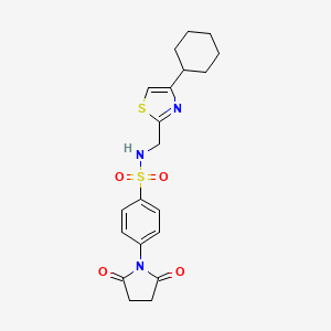 N-((4-cyclohexylthiazol-2-yl)methyl)-4-(2,5-dioxopyrrolidin-1-yl)benzenesulfonamide