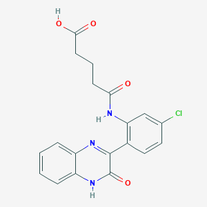 4-{[5-Chloro-2-(3-hydroxyquinoxalin-2-yl)phenyl]carbamoyl}butanoic acid