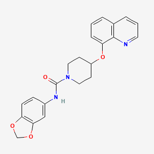 N-(benzo[d][1,3]dioxol-5-yl)-4-(quinolin-8-yloxy)piperidine-1-carboxamide