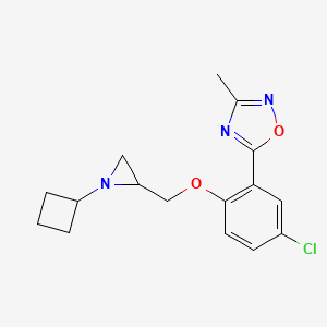 5-[5-Chloro-2-[(1-cyclobutylaziridin-2-yl)methoxy]phenyl]-3-methyl-1,2,4-oxadiazole