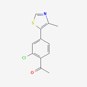 1-[2-Chloro-4-(4-methyl-1,3-thiazol-5-yl)phenyl]ethanone