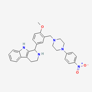 molecular formula C29H31N5O3 B2848945 1-(4-methoxy-3-{[4-(4-nitrophenyl)piperazin-1-yl]methyl}phenyl)-2,3,4,9-tetrahydro-1H-beta-carboline CAS No. 387882-94-2