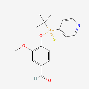 4-[Tert-butyl(pyridin-4-yl)phosphinothioyl]oxy-3-methoxybenzaldehyde