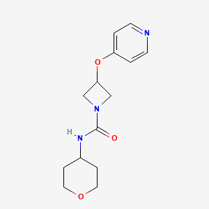 molecular formula C14H19N3O3 B2848954 N-(oxan-4-yl)-3-(pyridin-4-yloxy)azetidine-1-carboxamide CAS No. 2380184-17-6