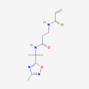N-[2-(3-Methyl-1,2,4-oxadiazol-5-yl)propan-2-yl]-3-(prop-2-enoylamino)propanamide