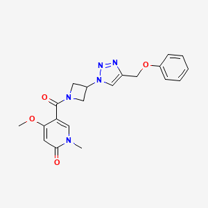 4-methoxy-1-methyl-5-(3-(4-(phenoxymethyl)-1H-1,2,3-triazol-1-yl)azetidine-1-carbonyl)pyridin-2(1H)-one