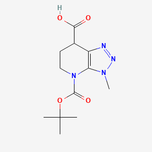 B2848990 3-Methyl-4-[(2-methylpropan-2-yl)oxycarbonyl]-6,7-dihydro-5H-triazolo[4,5-b]pyridine-7-carboxylic acid CAS No. 2248271-30-7
