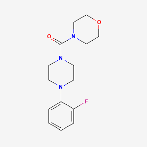 molecular formula C15H20FN3O2 B2849005 4-[4-(2-fluorophenyl)piperazine-1-carbonyl]morpholine CAS No. 505088-19-7