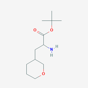 molecular formula C12H23NO3 B2849006 Tert-butyl 2-amino-3-(oxan-3-yl)propanoate CAS No. 1996008-33-3