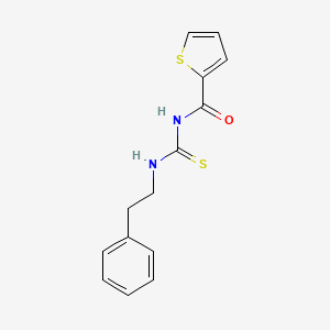 molecular formula C14H14N2OS2 B2849039 1-(2-phenylethyl)-3-(thiophene-2-carbonyl)thiourea CAS No. 425613-42-9