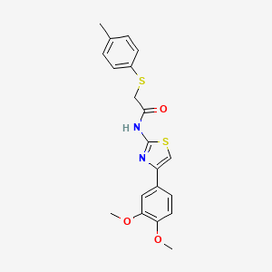 molecular formula C20H20N2O3S2 B2849098 N-(4-(3,4-dimethoxyphenyl)thiazol-2-yl)-2-(p-tolylthio)acetamide CAS No. 895455-13-7