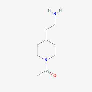 molecular formula C9H18N2O B2849103 1-(4-(2-Aminoethyl)piperidin-1-yl)ethanone CAS No. 791563-61-6