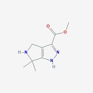 molecular formula C9H13N3O2 B2849171 Methyl 6,6-dimethyl-4,5-dihydro-1H-pyrrolo[3,4-c]pyrazole-3-carboxylate CAS No. 2287310-18-1