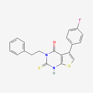 B2849189 5-(4-fluorophenyl)-3-(2-phenylethyl)-2-sulfanyl-3H,4H-thieno[2,3-d]pyrimidin-4-one CAS No. 851169-52-3