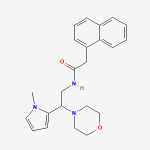 molecular formula C23H27N3O2 B2849212 N-(2-(1-methyl-1H-pyrrol-2-yl)-2-morpholinoethyl)-2-(naphthalen-1-yl)acetamide CAS No. 1049364-96-6