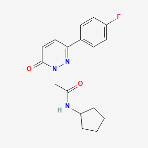 molecular formula C17H18FN3O2 B2849227 N-cyclopentyl-2-[3-(4-fluorophenyl)-6-oxopyridazin-1-yl]acetamide CAS No. 837393-34-7