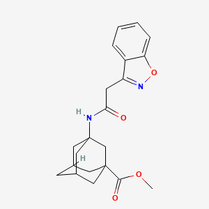 molecular formula C21H24N2O4 B2849241 Methyl 3-[2-(1,2-benzoxazol-3-yl)acetamido]adamantane-1-carboxylate CAS No. 1207023-02-6
