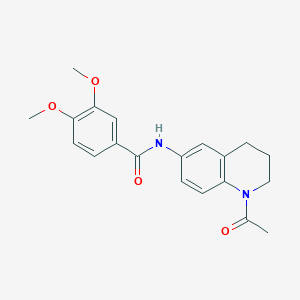 molecular formula C20H22N2O4 B2849289 N-(1-acetyl-1,2,3,4-tetrahydroquinolin-6-yl)-3,4-dimethoxybenzamide CAS No. 941960-25-4