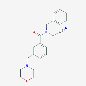 molecular formula C21H23N3O2 B2849332 N-benzyl-N-(cyanomethyl)-3-[(morpholin-4-yl)methyl]benzamide CAS No. 1311803-59-4