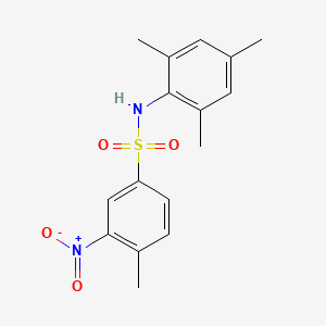 molecular formula C16H18N2O4S B2849351 N-mesityl-4-methyl-3-nitrobenzenesulfonamide CAS No. 641600-59-1