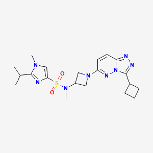 molecular formula C20H28N8O2S B2849390 N-(1-{3-cyclobutyl-[1,2,4]triazolo[4,3-b]pyridazin-6-yl}azetidin-3-yl)-N,1-dimethyl-2-(propan-2-yl)-1H-imidazole-4-sulfonamide CAS No. 2201735-29-5