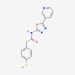 2-(4-(methylthio)phenyl)-N-(5-(pyridin-3-yl)-1,3,4-oxadiazol-2-yl)acetamide