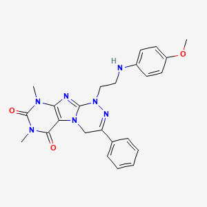 1-(2-((4-methoxyphenyl)amino)ethyl)-7,9-dimethyl-3-phenyl-7,9-dihydro-[1,2,4]triazino[3,4-f]purine-6,8(1H,4H)-dione