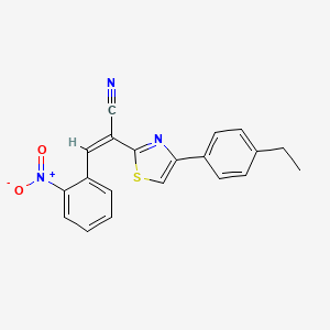 (Z)-2-(4-(4-ethylphenyl)thiazol-2-yl)-3-(2-nitrophenyl)acrylonitrile