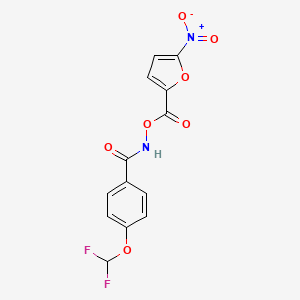 4-(difluoromethoxy)-N-((5-nitrofuran-2-carbonyl)oxy)benzamide