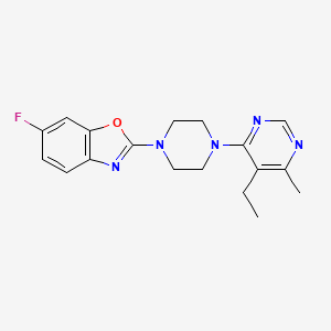 2-[4-(5-Ethyl-6-methylpyrimidin-4-yl)piperazin-1-yl]-6-fluoro-1,3-benzoxazole