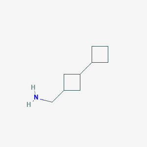 molecular formula C9H17N B2849456 (3-Cyclobutylcyclobutyl)methanamine CAS No. 1782038-12-3