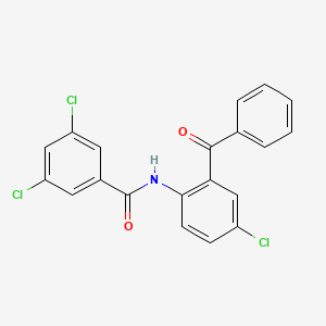 molecular formula C20H12Cl3NO2 B2849464 N-(2-benzoyl-4-chlorophenyl)-3,5-dichlorobenzamide CAS No. 317336-32-6