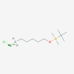 molecular formula C12H27ClMgOSi B2849465 Magnesium;tert-butyl-hexoxy-dimethylsilane;chloride CAS No. 134413-59-5