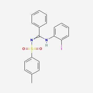 molecular formula C20H17IN2O2S B2849490 N-(2-iodophenyl)-N'-tosylbenzimidamide CAS No. 301194-95-6