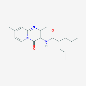 molecular formula C18H25N3O2 B2849493 N-(2,8-dimethyl-4-oxo-4H-pyrido[1,2-a]pyrimidin-3-yl)-2-propylpentanamide CAS No. 946381-84-6