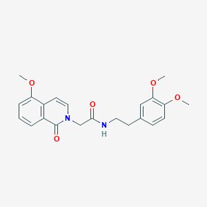 molecular formula C22H24N2O5 B2849516 N-(3,4-dimethoxyphenethyl)-2-(5-methoxy-1-oxoisoquinolin-2(1H)-yl)acetamide CAS No. 868223-72-7