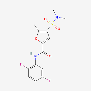 N-(2,5-difluorophenyl)-4-(N,N-dimethylsulfamoyl)-5-methylfuran-2-carboxamide